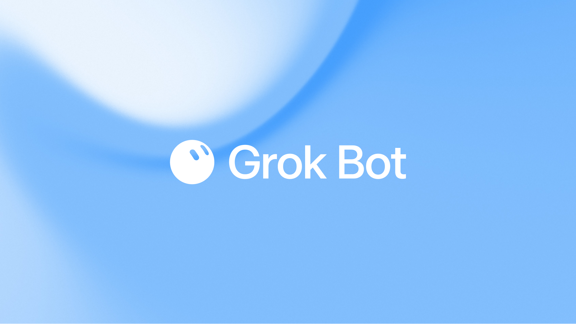 Grok Bot-logo på blå bakgrunn, fra den offisielle lanseringen.