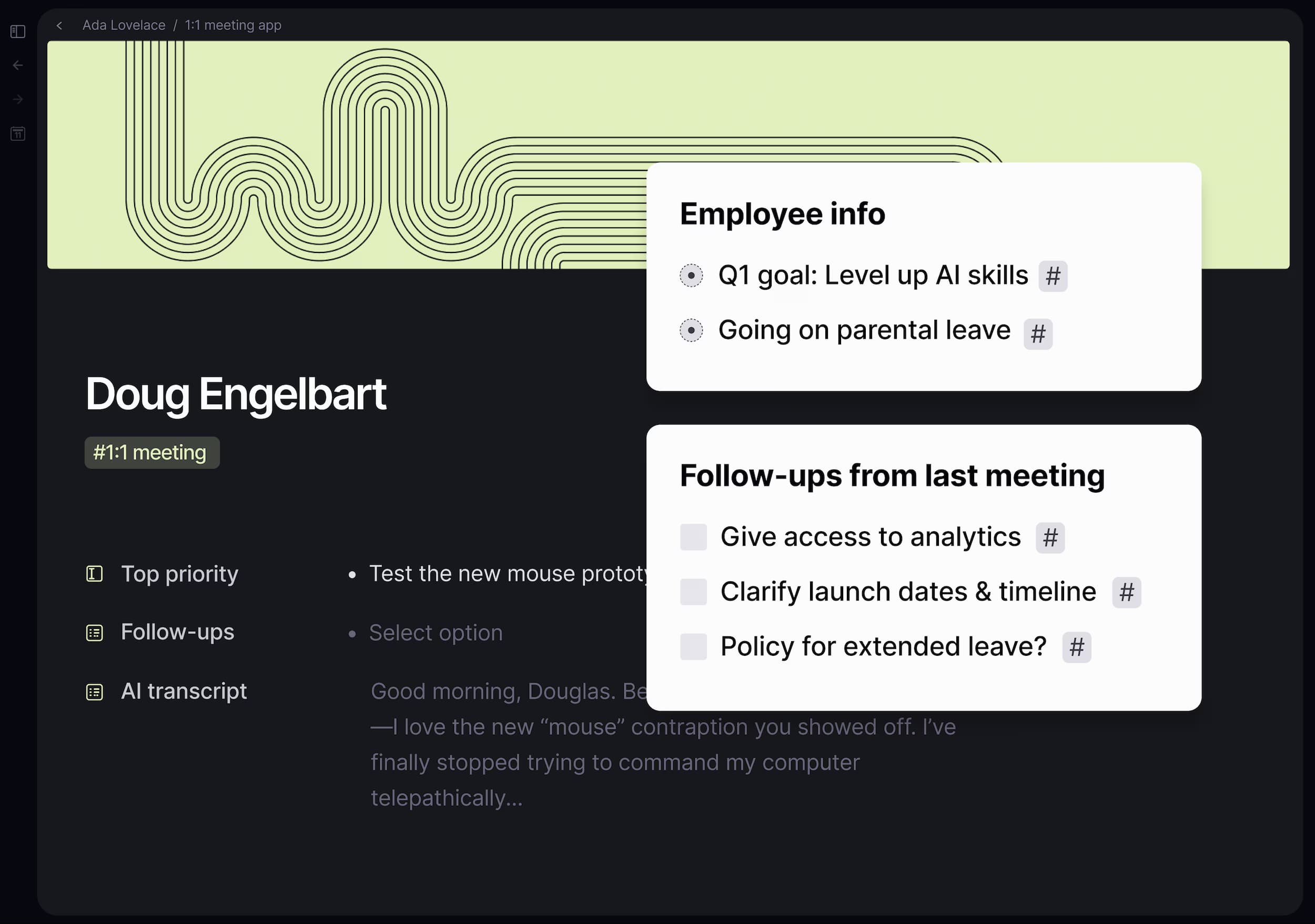 Tana illustration showing a connected knowledge graph